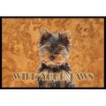 Carolines Treasures Carolines Treasures KJ1223JMAT Yorkie Puppy And Yorkshire Terrier Wipe your Paws Indoor or Outdoor Mat KJ1223JMAT